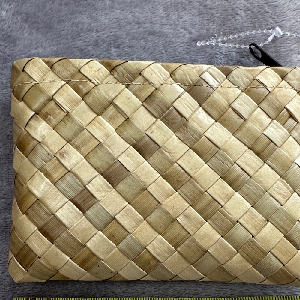 Handcrafted Woven Straw Coin Pouch